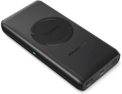 RAVPower Power Bank with Wireless Charging