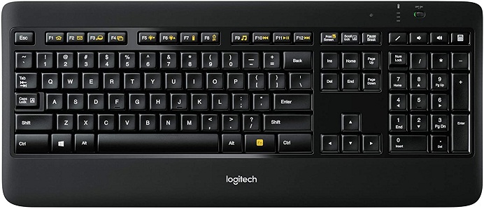 Logitech K800 Wireless Illuminated Keyboard — Backlit Keyboard