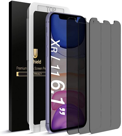 uShield Privacy Screen Protector for iPhone XR and iPhone 11